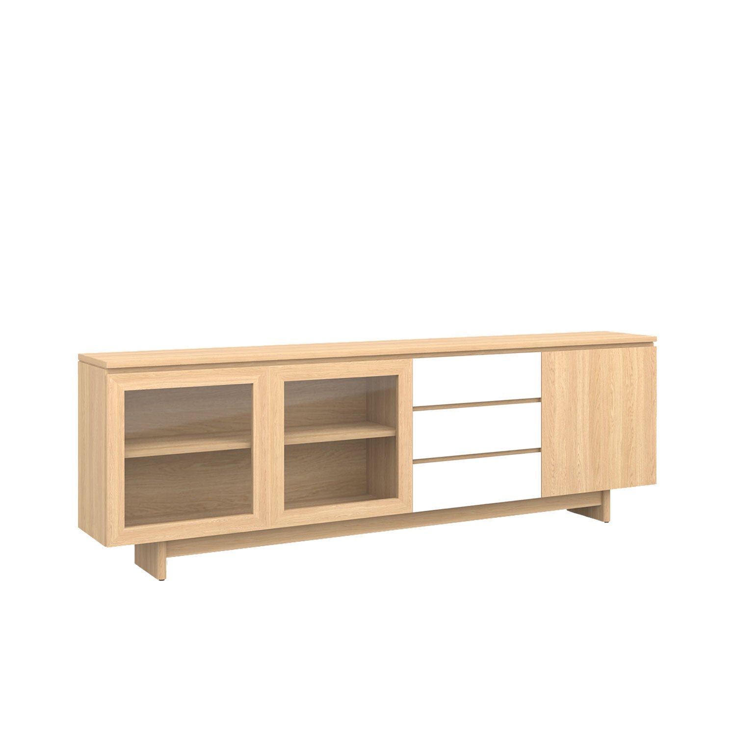 Moxie Buffet 240 Oak - Oak/White / Oak Veneer
