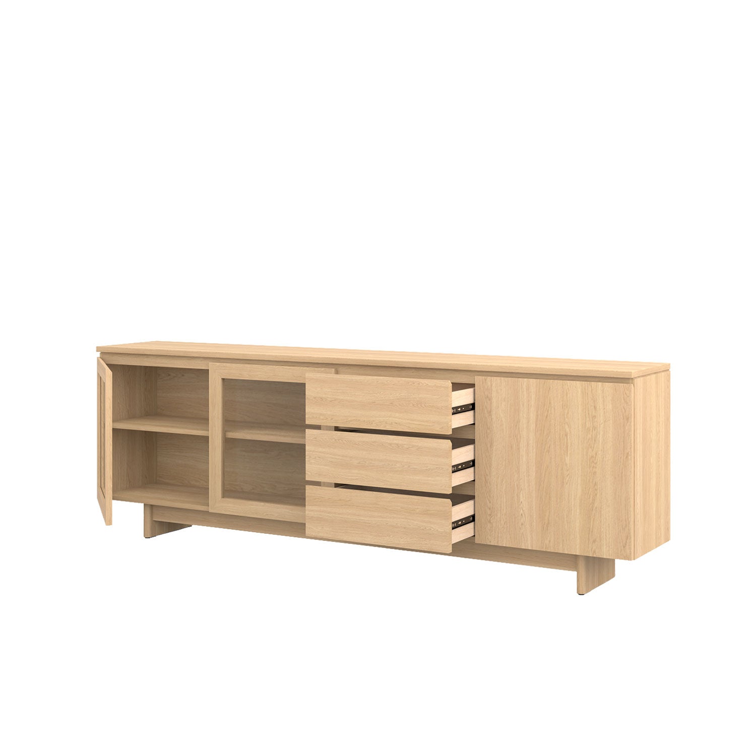 Moxie Buffet 240 Oak - Oak/Oak / Oak Veneer