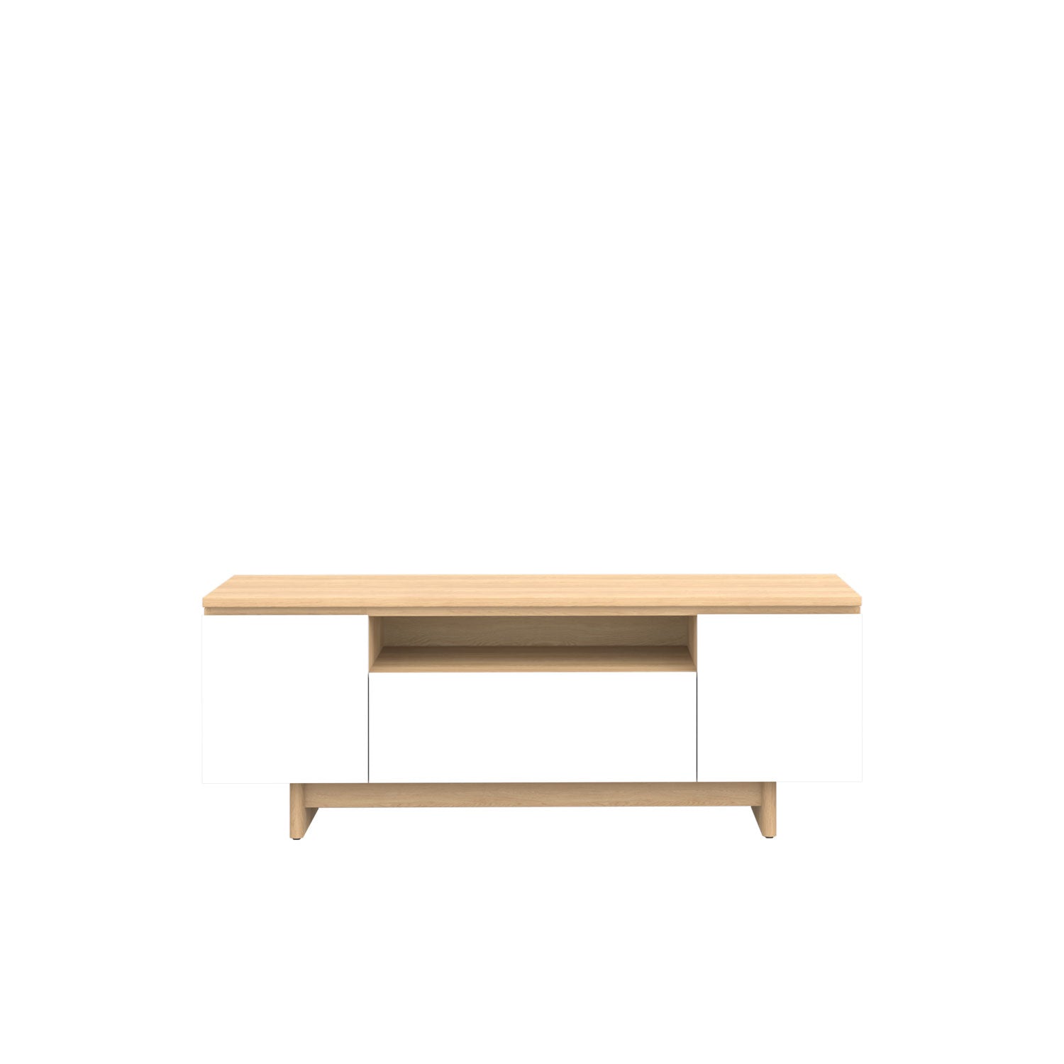 Moxie TV Unit 160 Oak - Oak/White / Oak Veneer