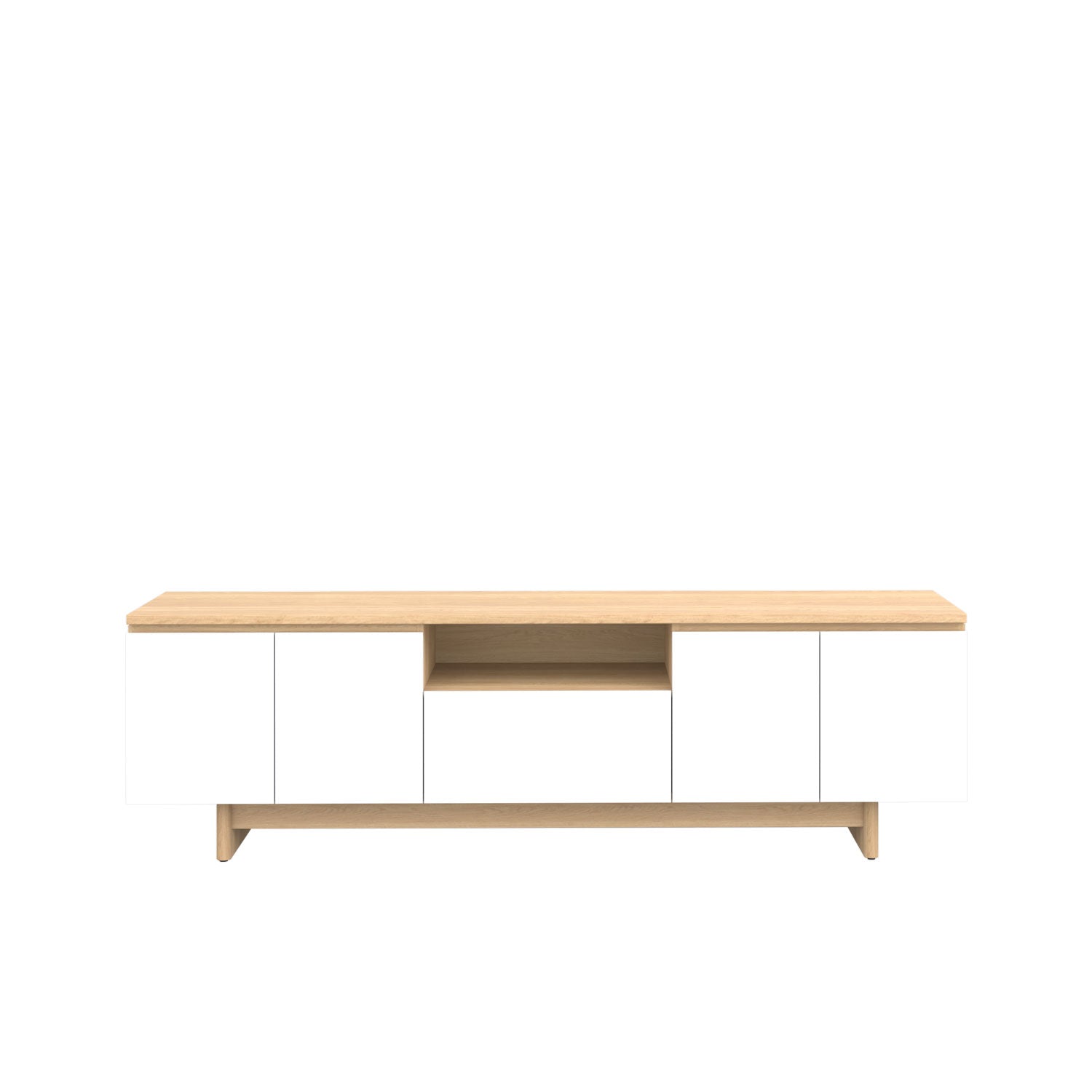Moxie TV Unit 200 Oak - Oak/White / Solid Oak