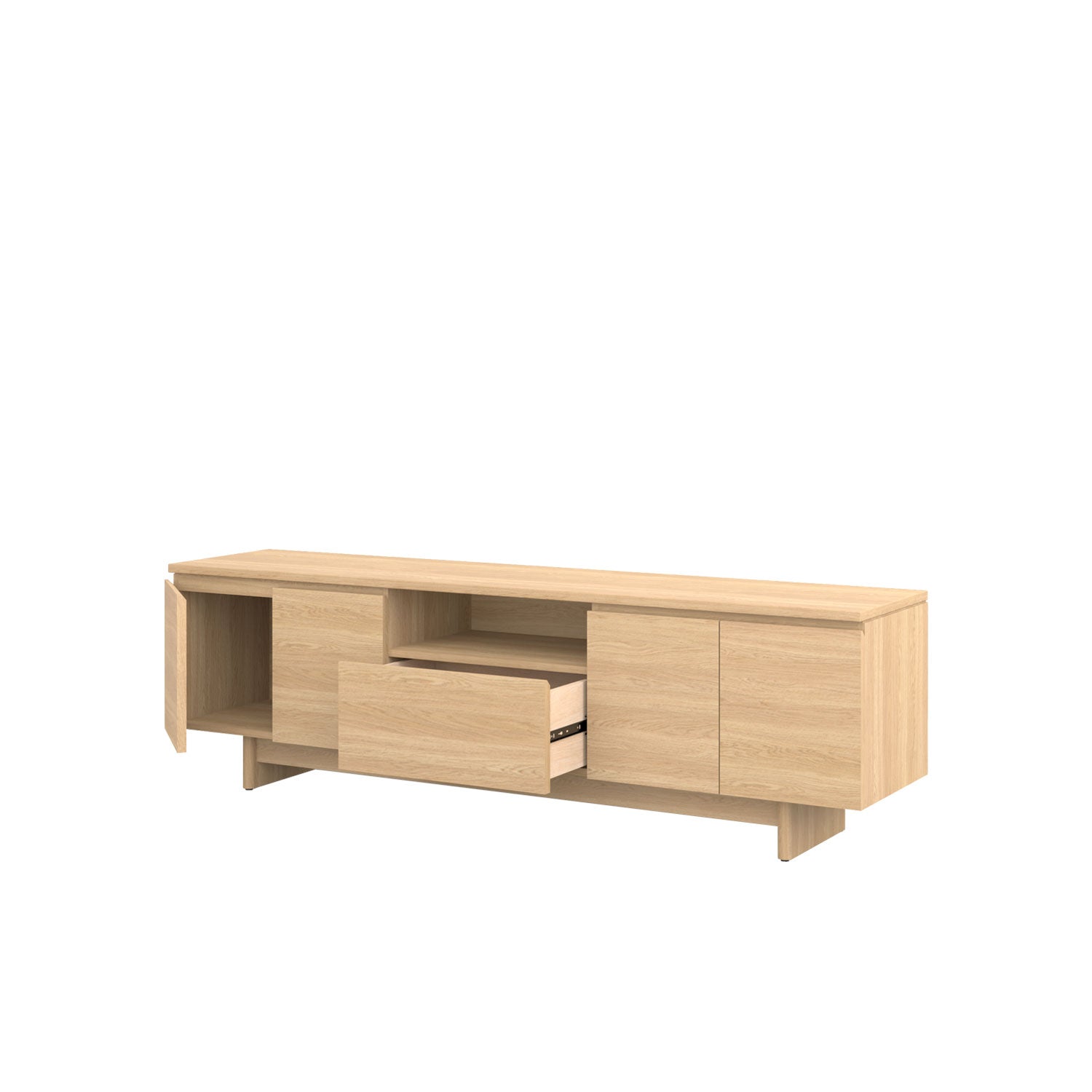 Moxie TV Unit 200 Oak - Oak/Oak / Oak Veneer