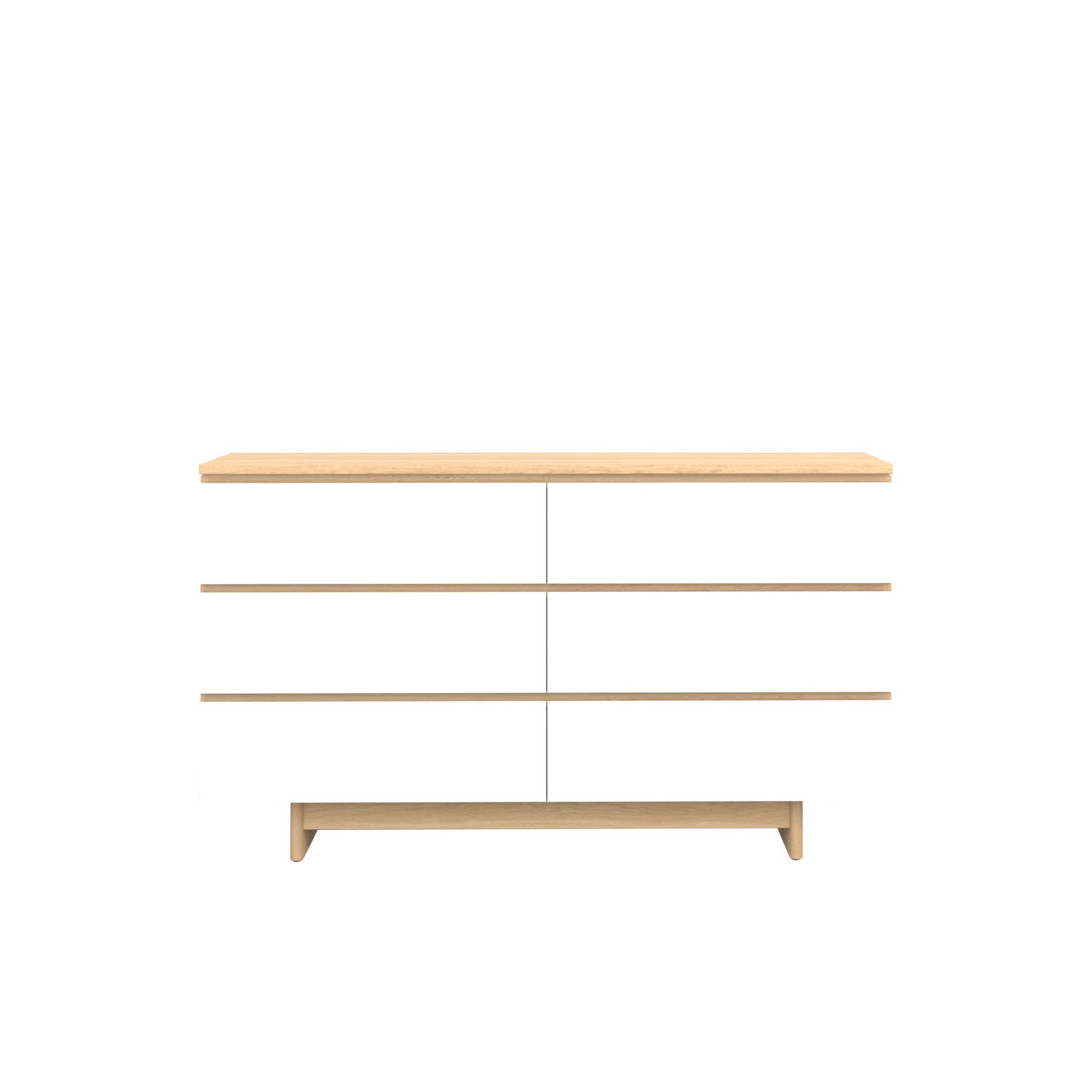 Moxie 6 Drawer Dresser 160 Oak - Oak/White / Solid Oak