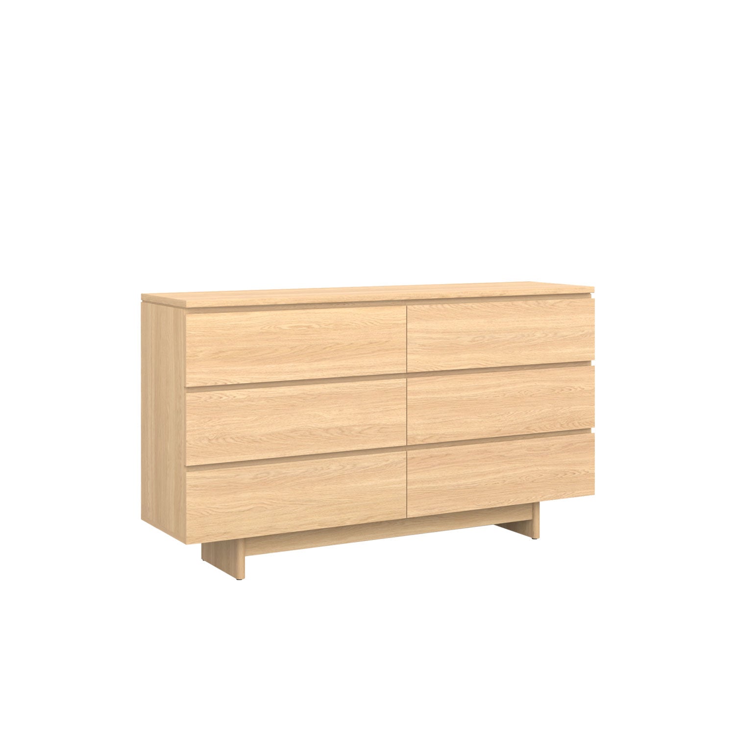 Moxie 6 Drawer Dresser 160 Oak - Oak/Oak / Solid Oak