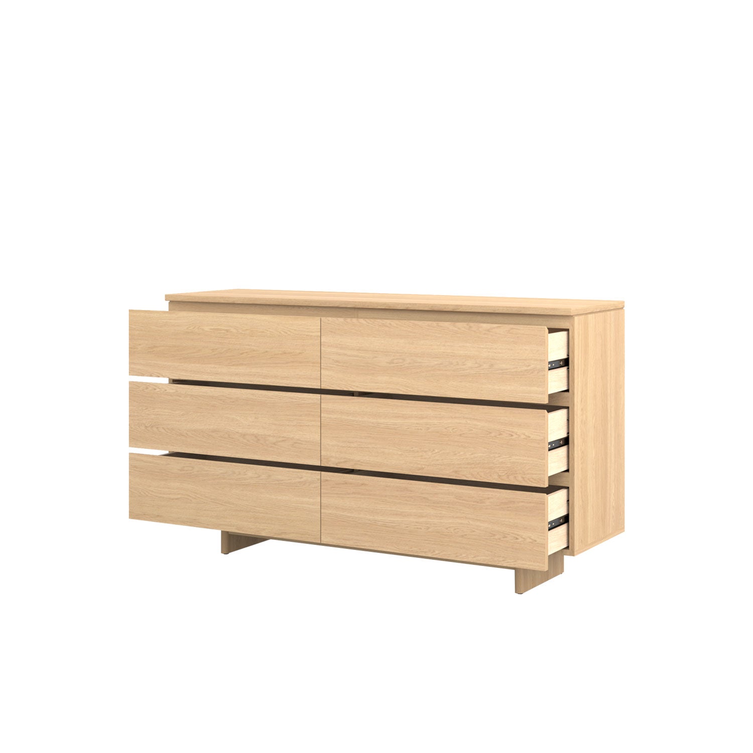 Moxie 6 Drawer Dresser 160 Oak - Oak/Oak / Solid Oak