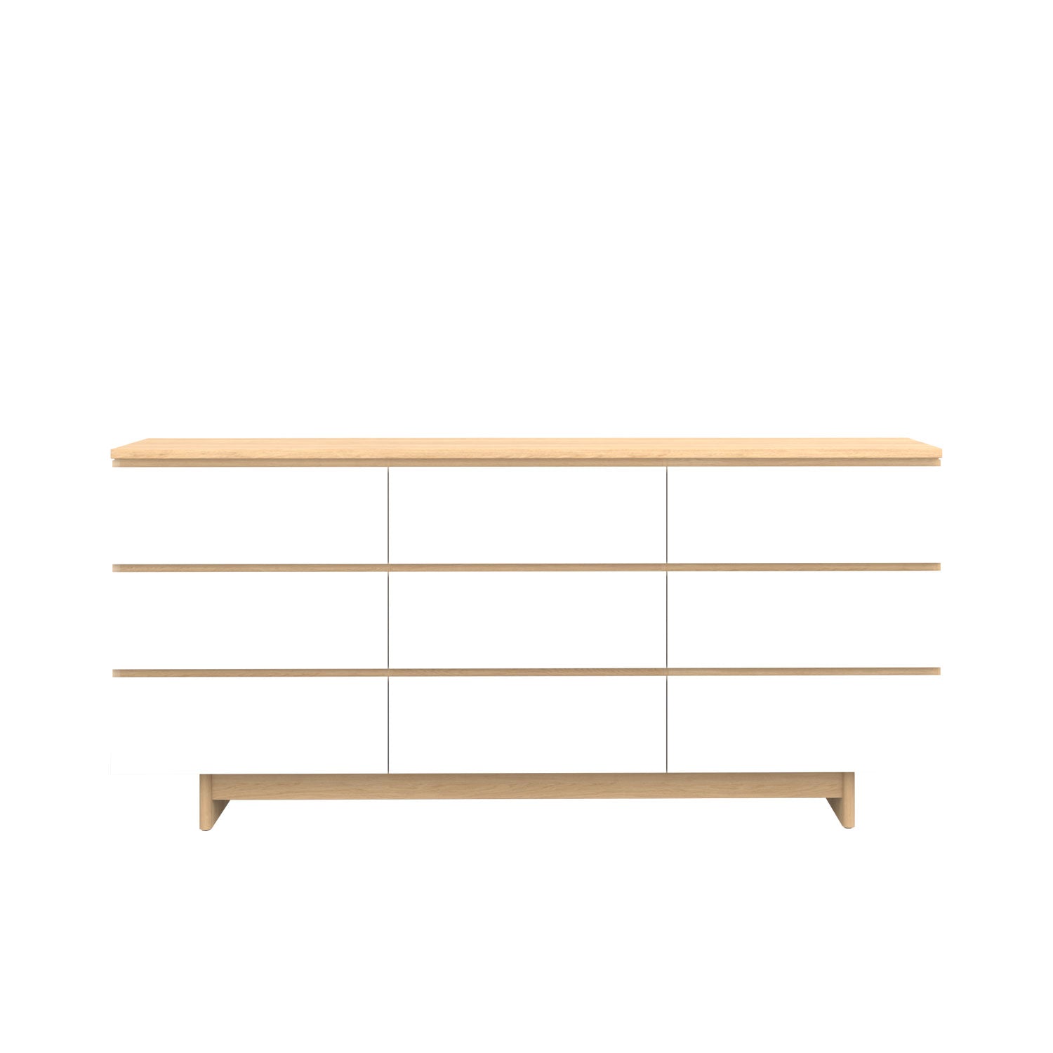 Moxie 9 Drawer Dresser 200 Oak - Oak/White / Oak Veneer