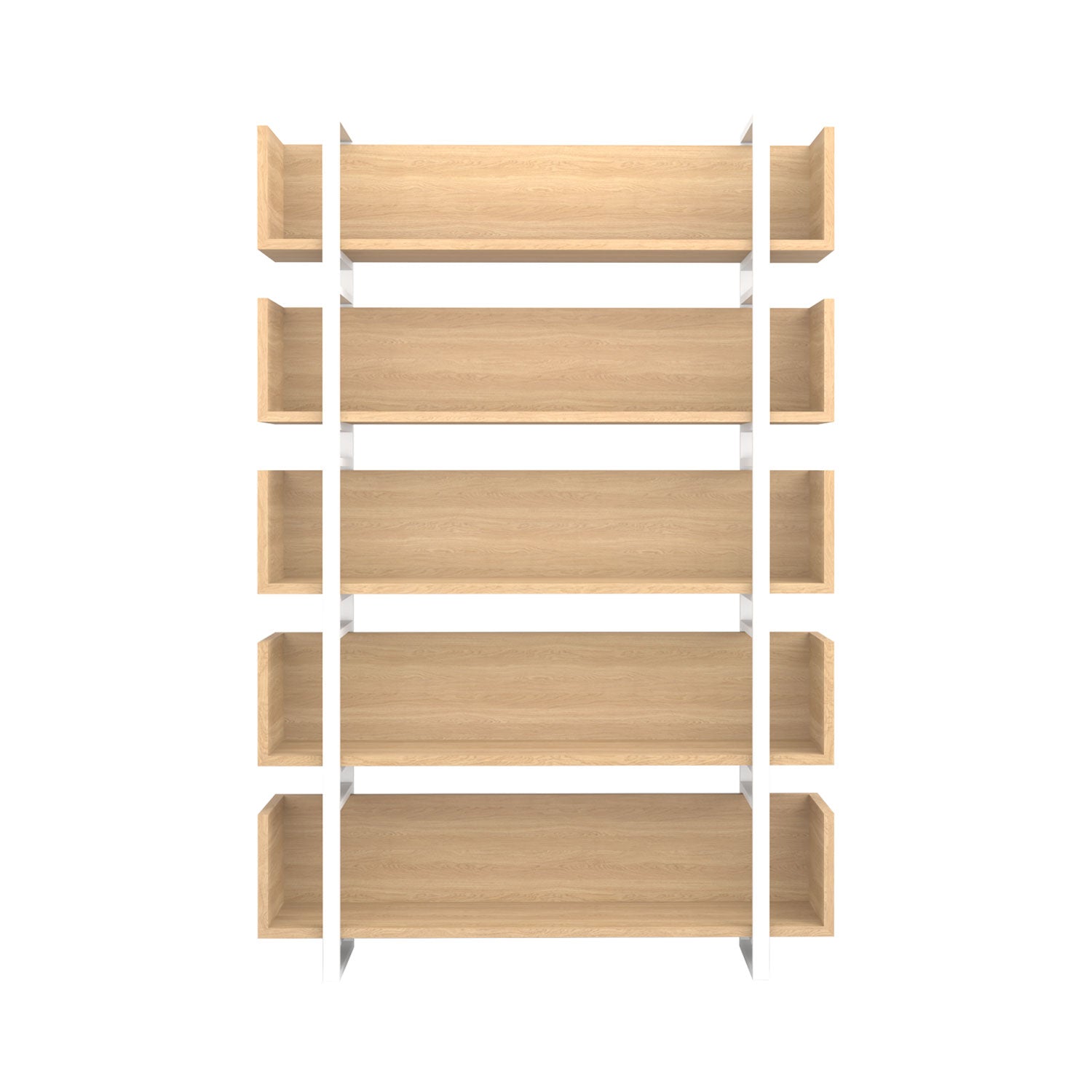 Nhi Bookcase Oak - White / W140cm