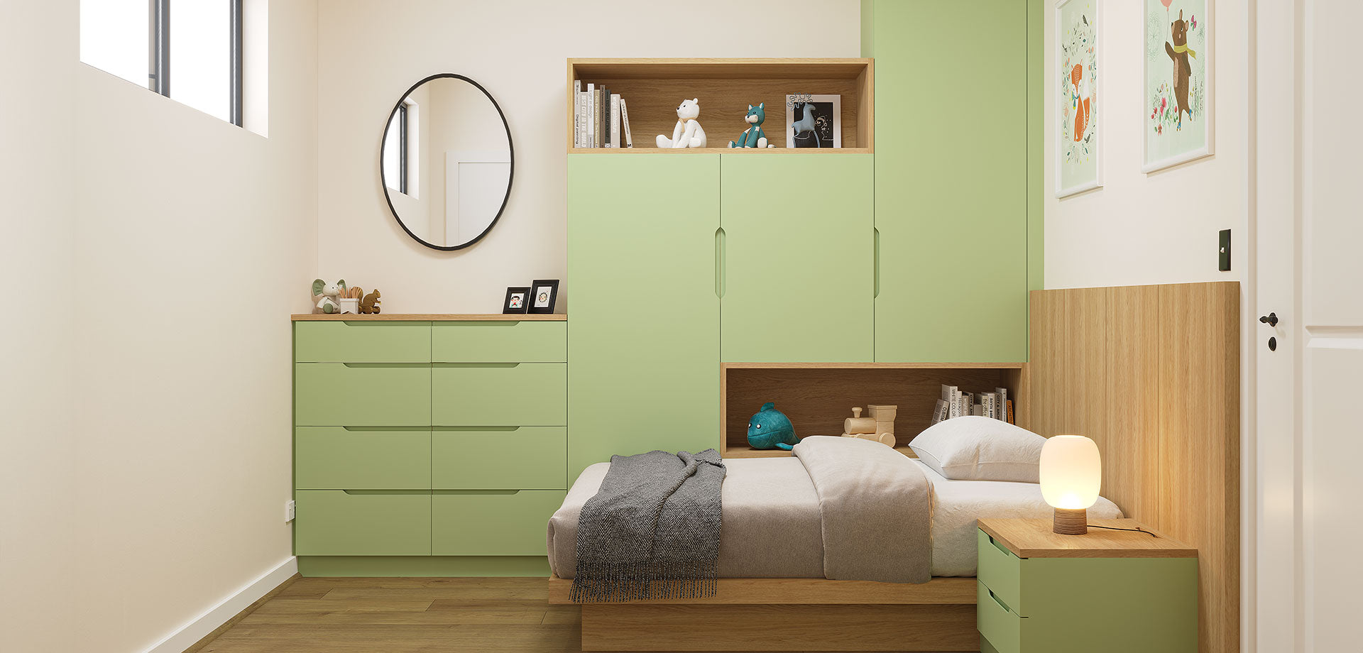Space-Saving Kids Bedroom Design