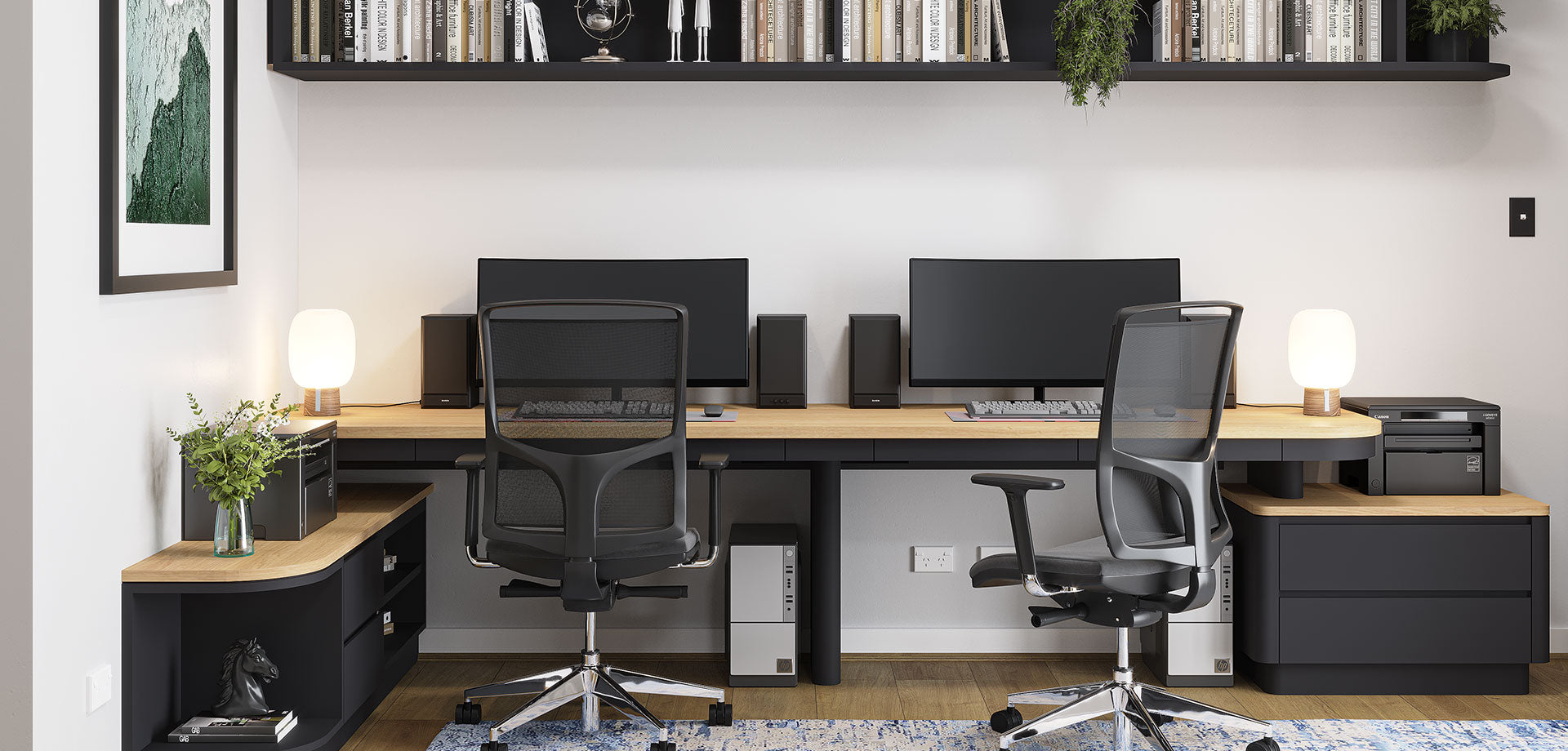 Built In Rounded Study Unit