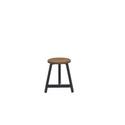Oto Alu Dining Stool - Timber Seat - Black / Oak