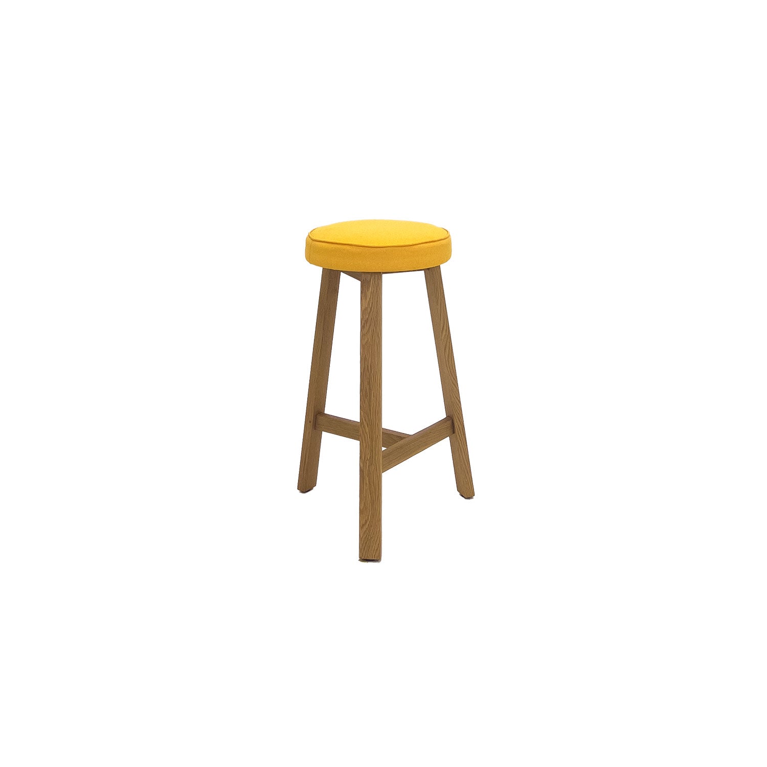 Oto Bar Stool Oak - Upholstered Seat - Leon 060