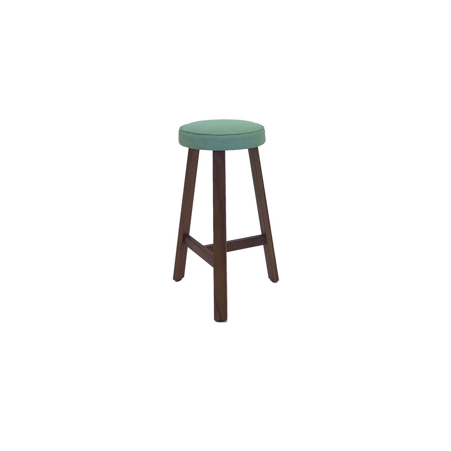 Oto Bar Stool Teak Amber - Upholstered Seat - Haari 220