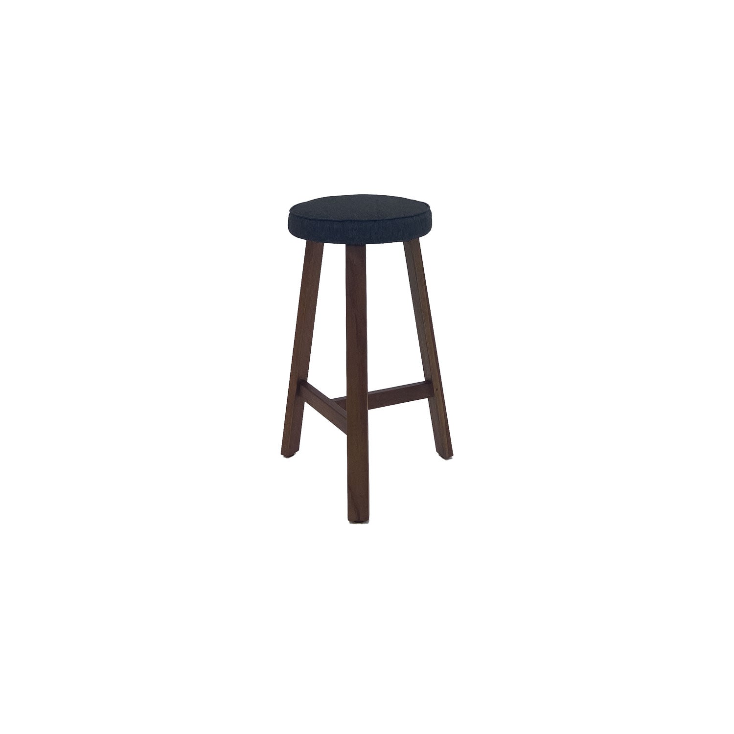 Oto Bar Stool Teak Amber - Upholstered Seat - Flinders Phantom