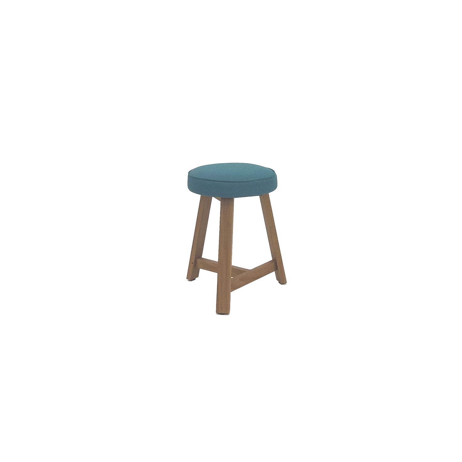 Oto Dining Stool Oak - Upholstered Seat - Blaze 121