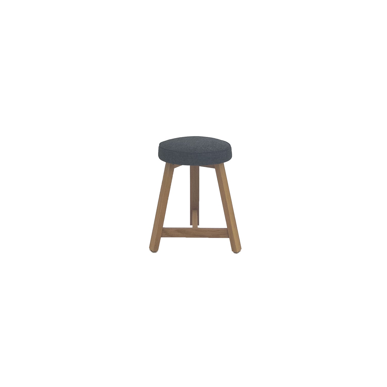 Oto Dining Stool Oak - Upholstered Seat - Karl Wheat