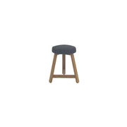 Oto Dining Stool Oak - Upholstered Seat - Karl Dark Grey