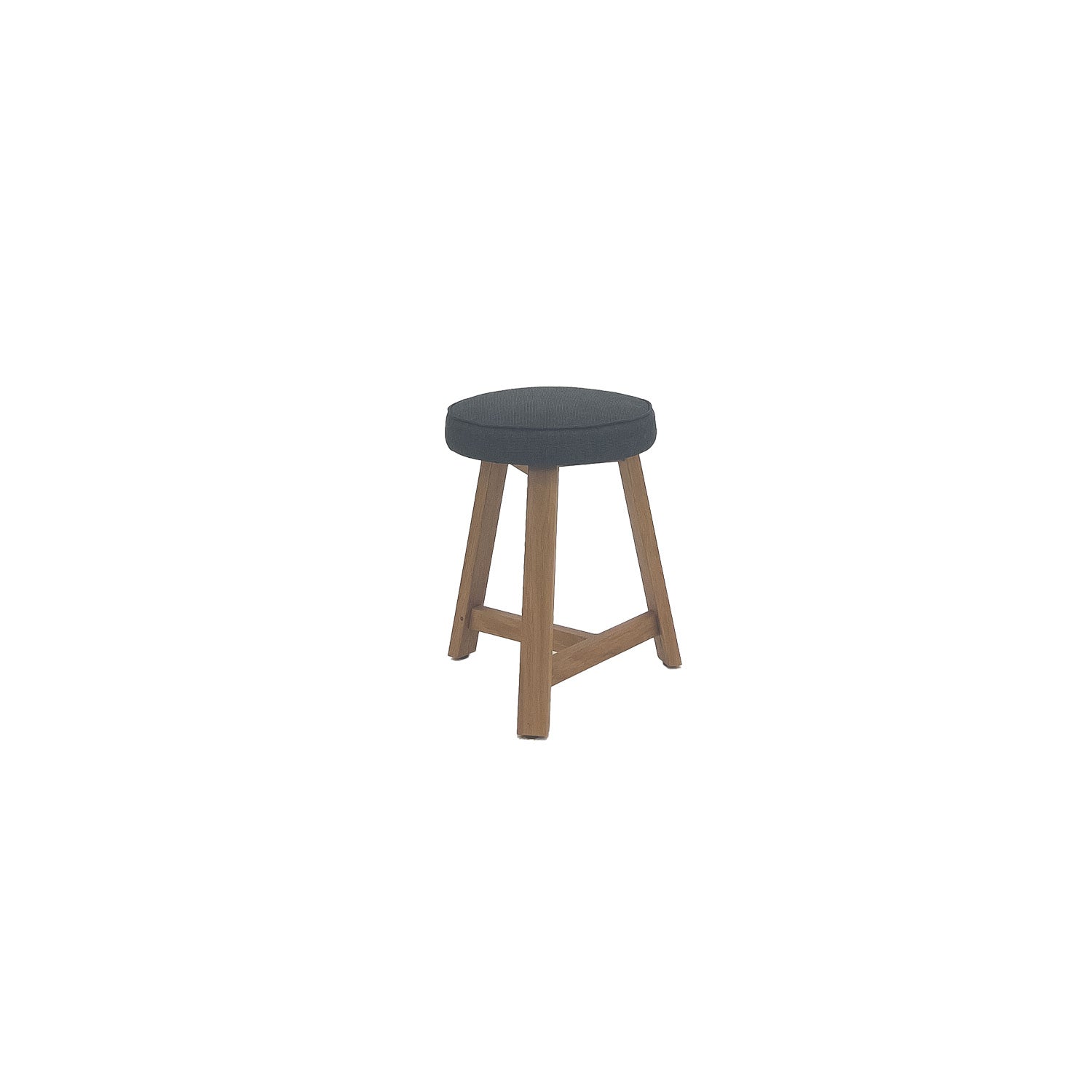 Oto Dining Stool Oak - Upholstered Seat - Flinders Phantom
