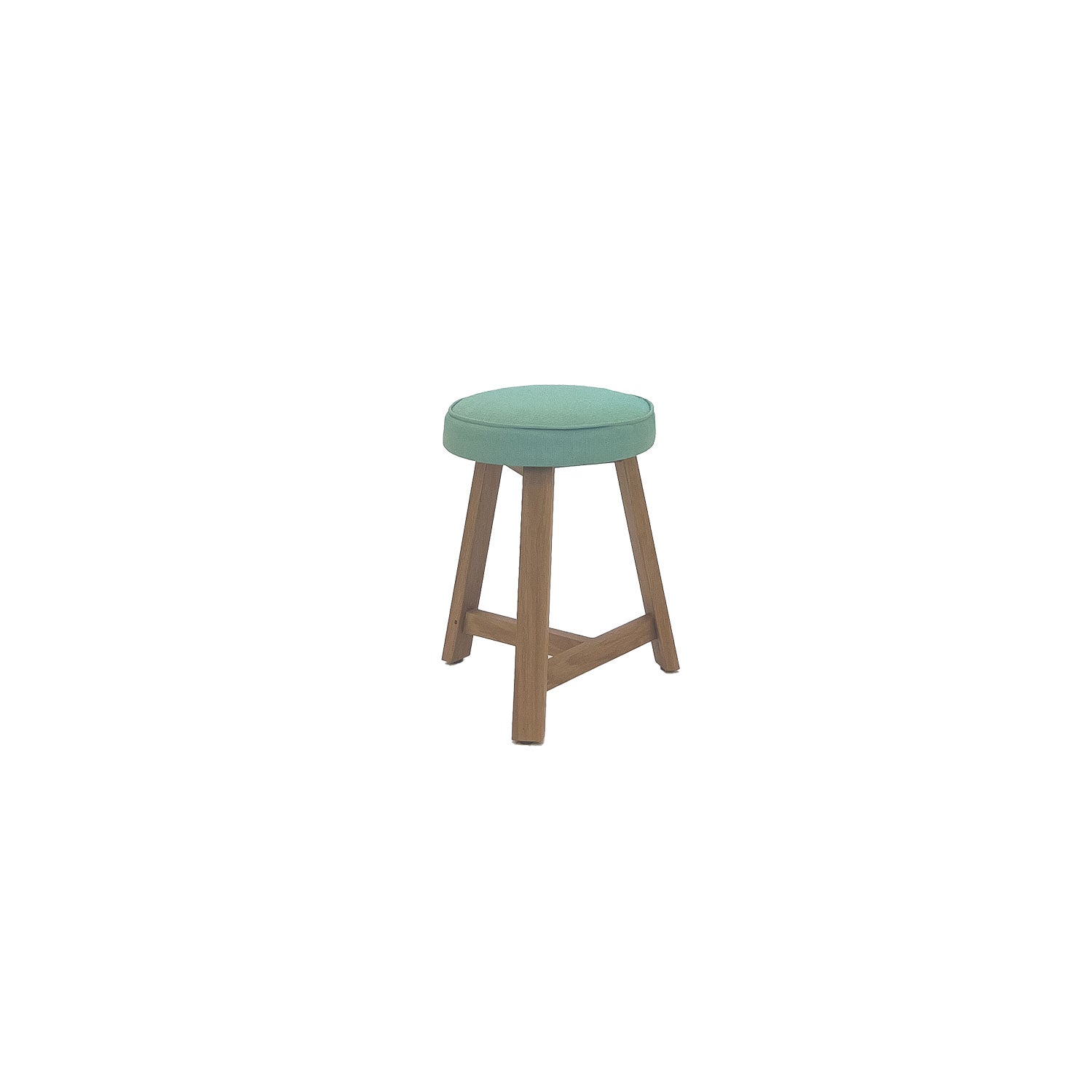 Oto Dining Stool Oak - Upholstered Seat - Karl Wheat
