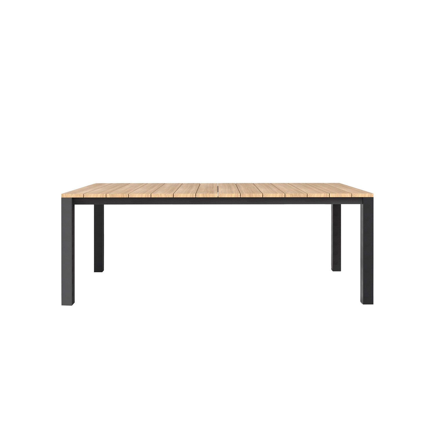 Piav Alu Rectangular Table Black - 210x100 - 8 Seater