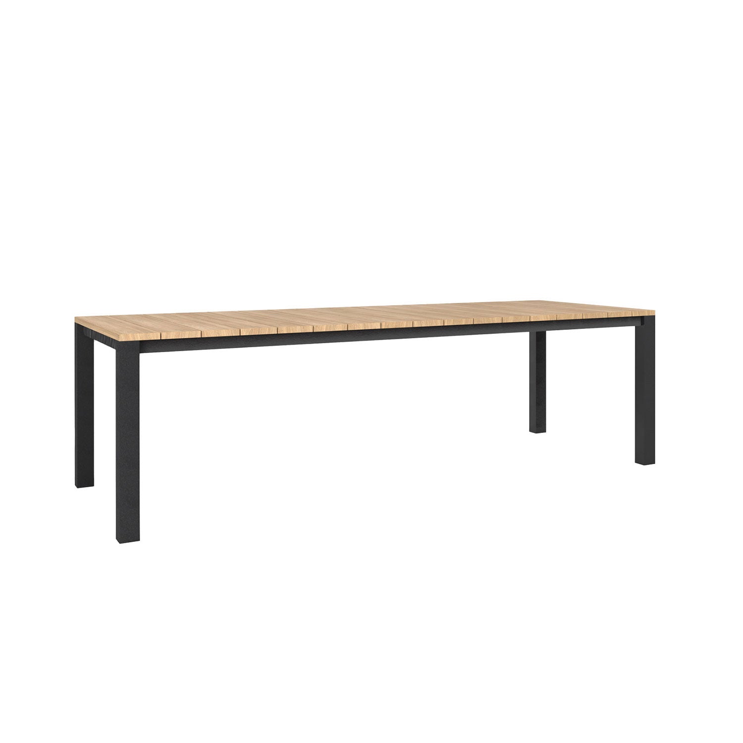Piav Alu Rectangular Table Black - 250x100 - 10 Seater