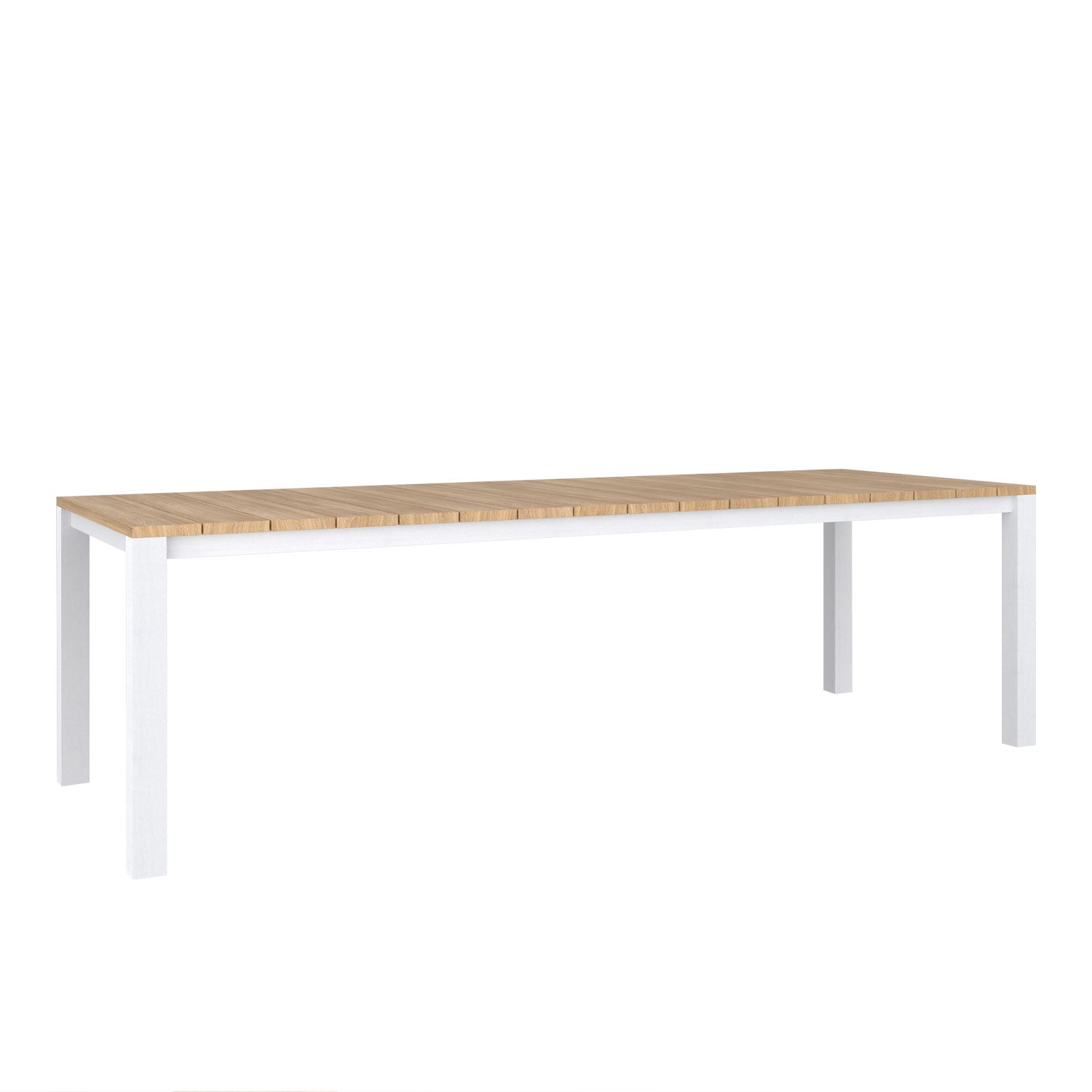 Piav Alu Rectangular Outdoor Table White - 250x100 - 10 Seater