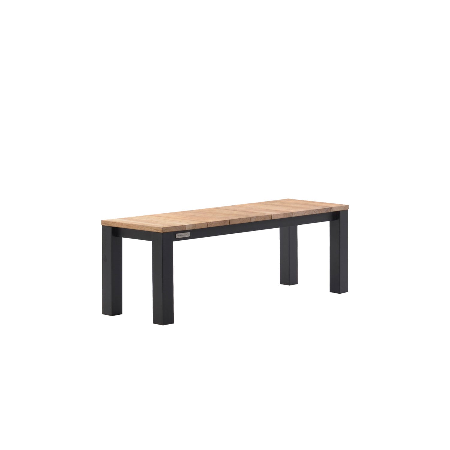 Piav Backless Bench Black Sand - L130 - 2 Seater