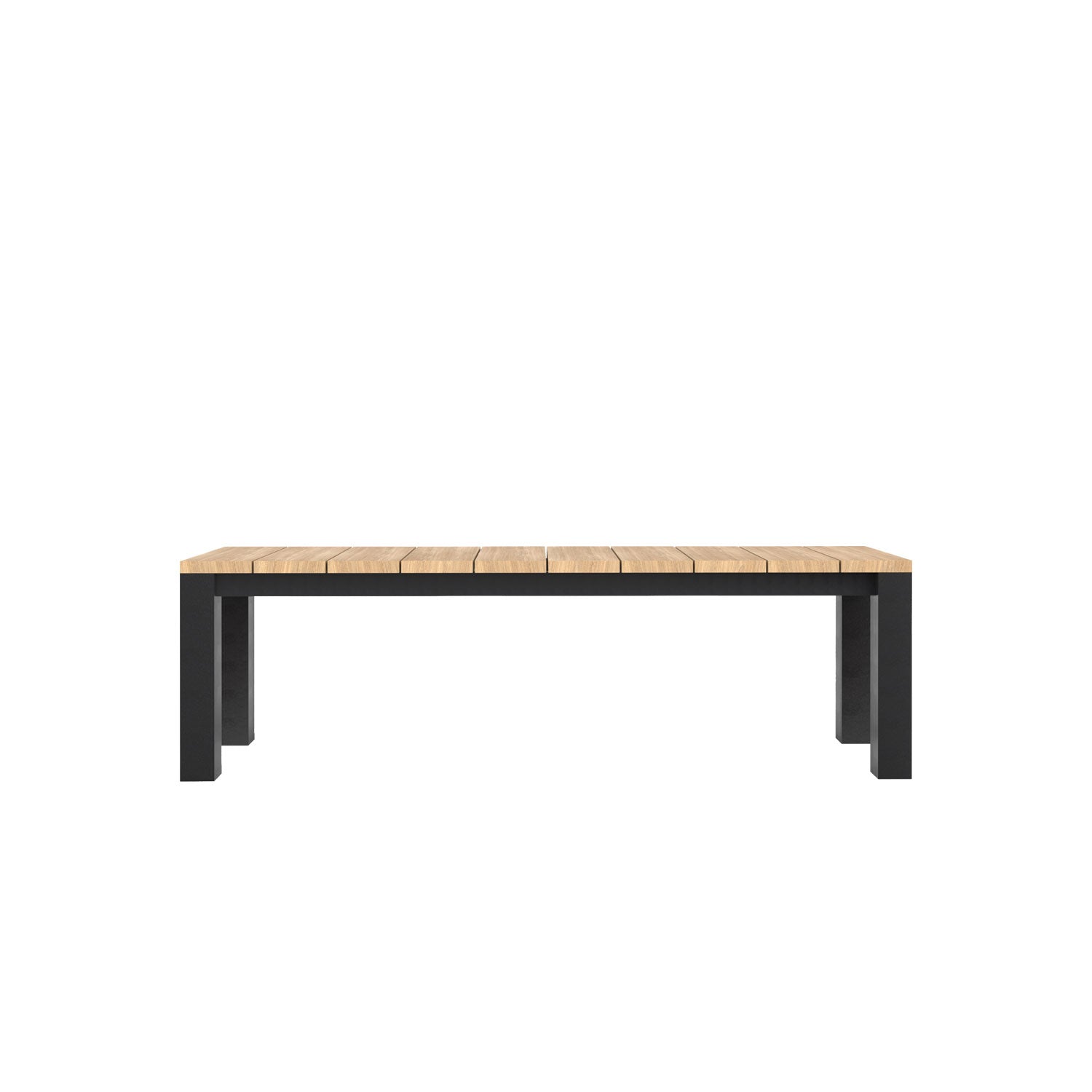 Piav Backless Bench Black Sand - L150 - 3 Seater