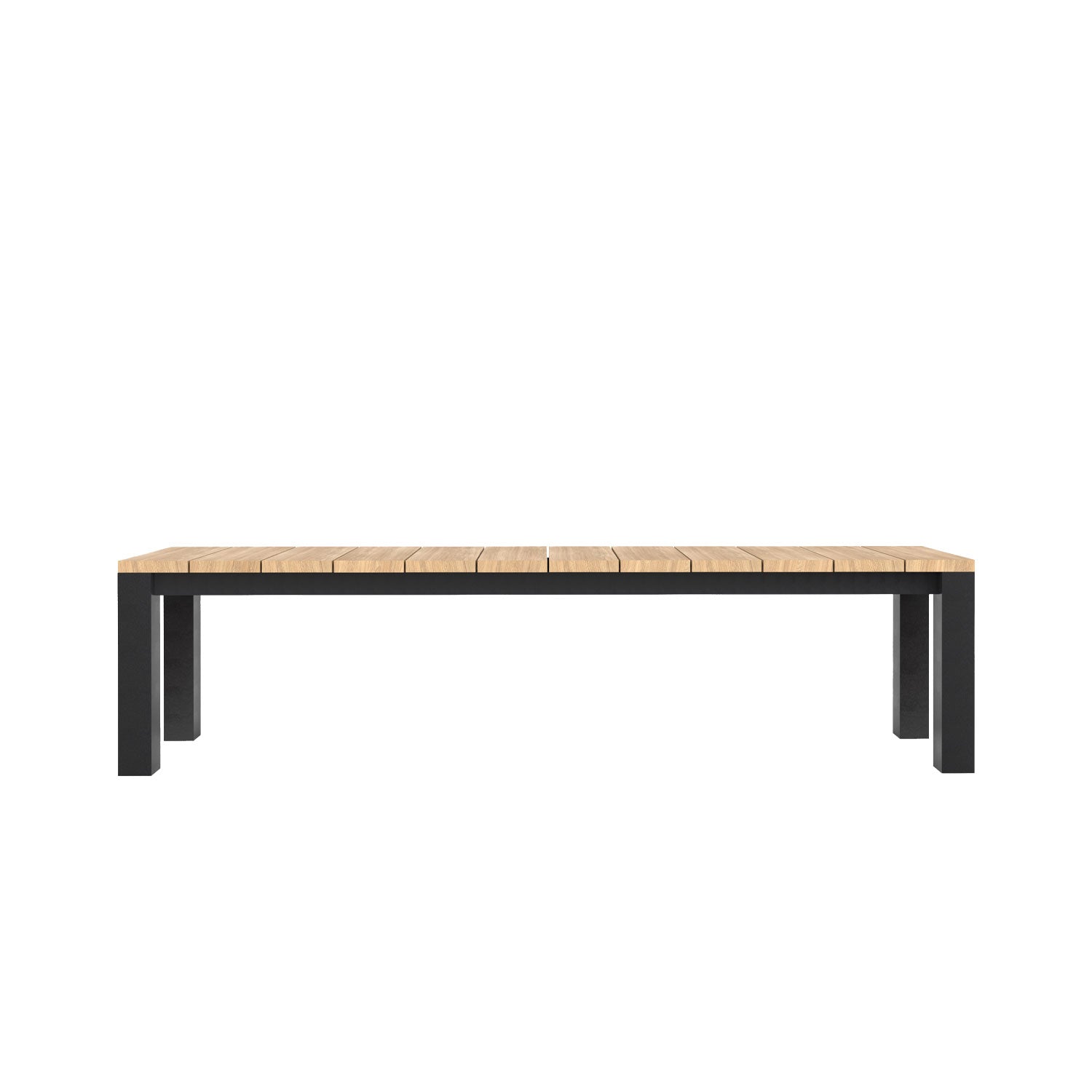 Piav Backless Bench Black Sand - L180 - 3 Seater