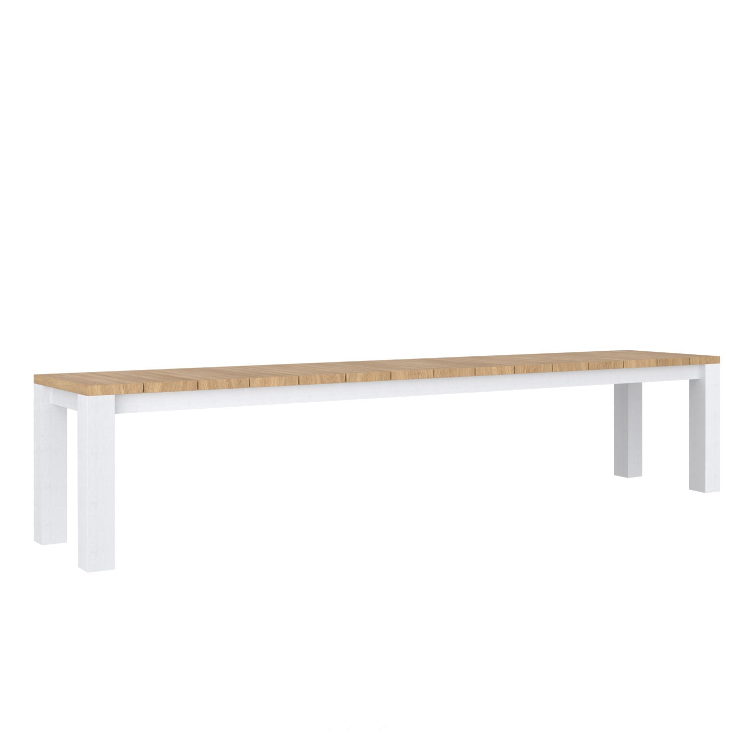 Piav Backless Bench White Sand - L220 - 4 Seater