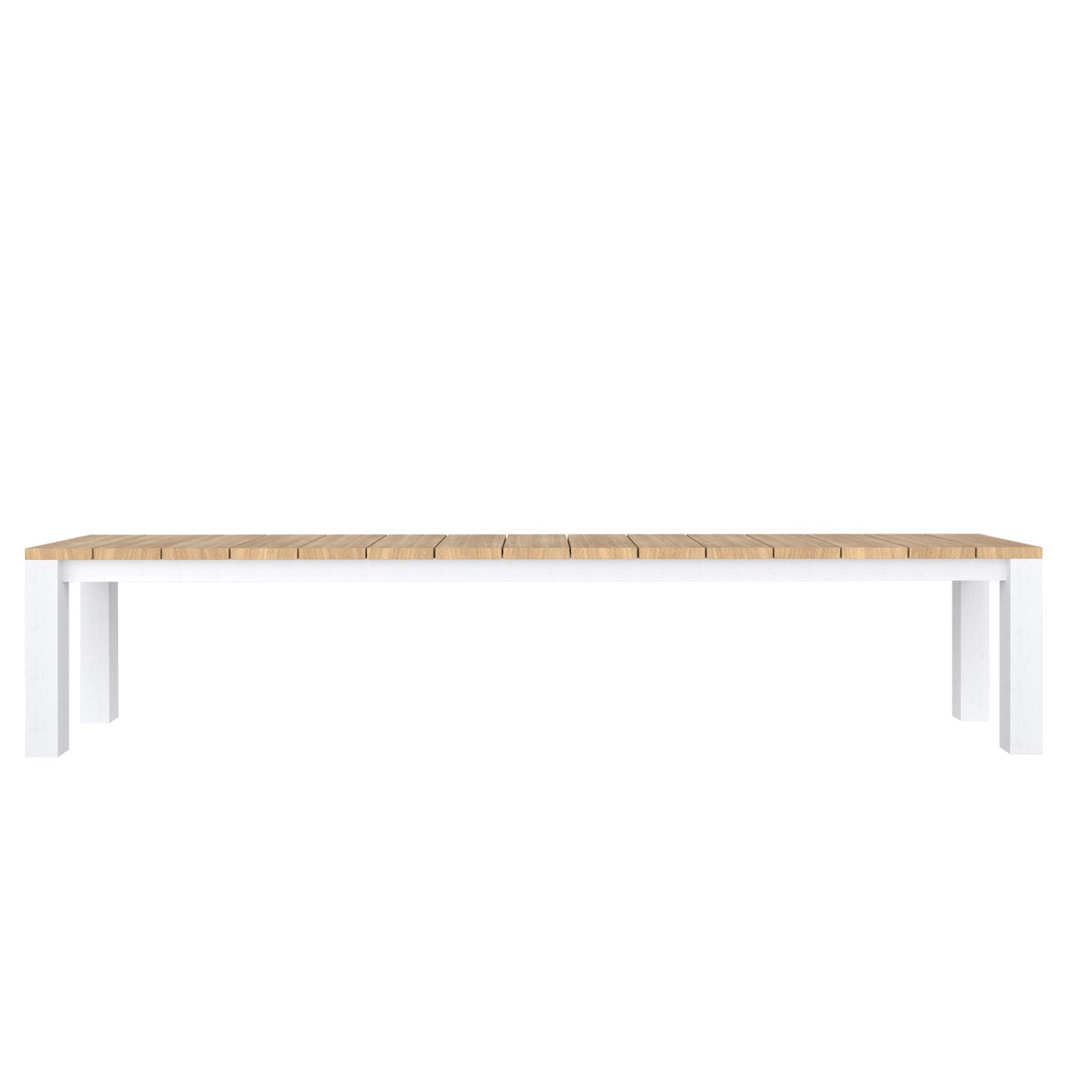 Piav Backless Bench White Sand - L220 - 4 Seater