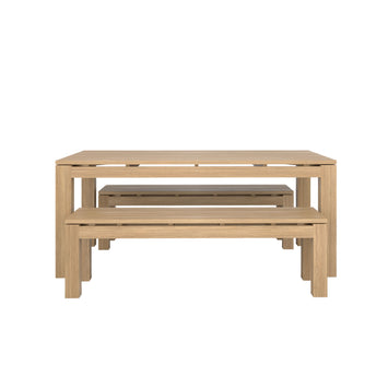 Pierson Table and Bench Dining Set - Pierson 180x100 + 2 Backless Bench