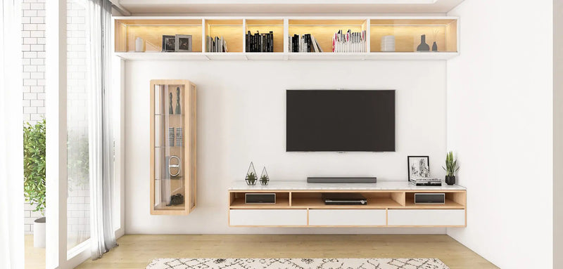 Compact Elegance: Wall-Mounted Unit Ensemble