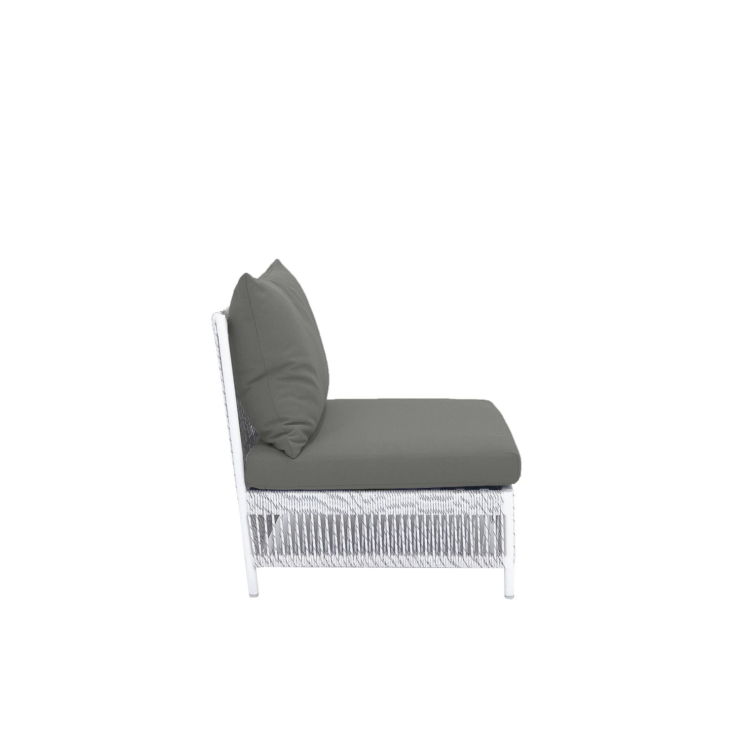 Planar Alu Modular Outdoor Midsection White PT4 - Olefin Charcoal
