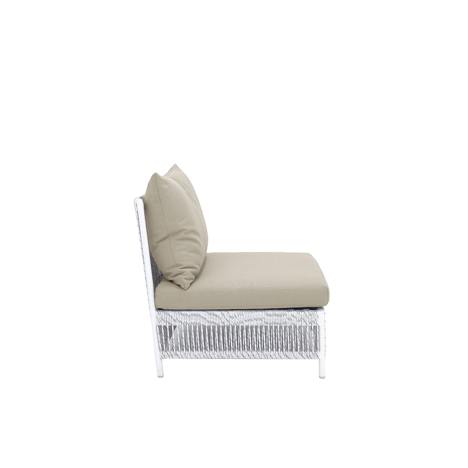 Planar Alu Modular Outdoor Midsection White PT4 - Olefin Taupe