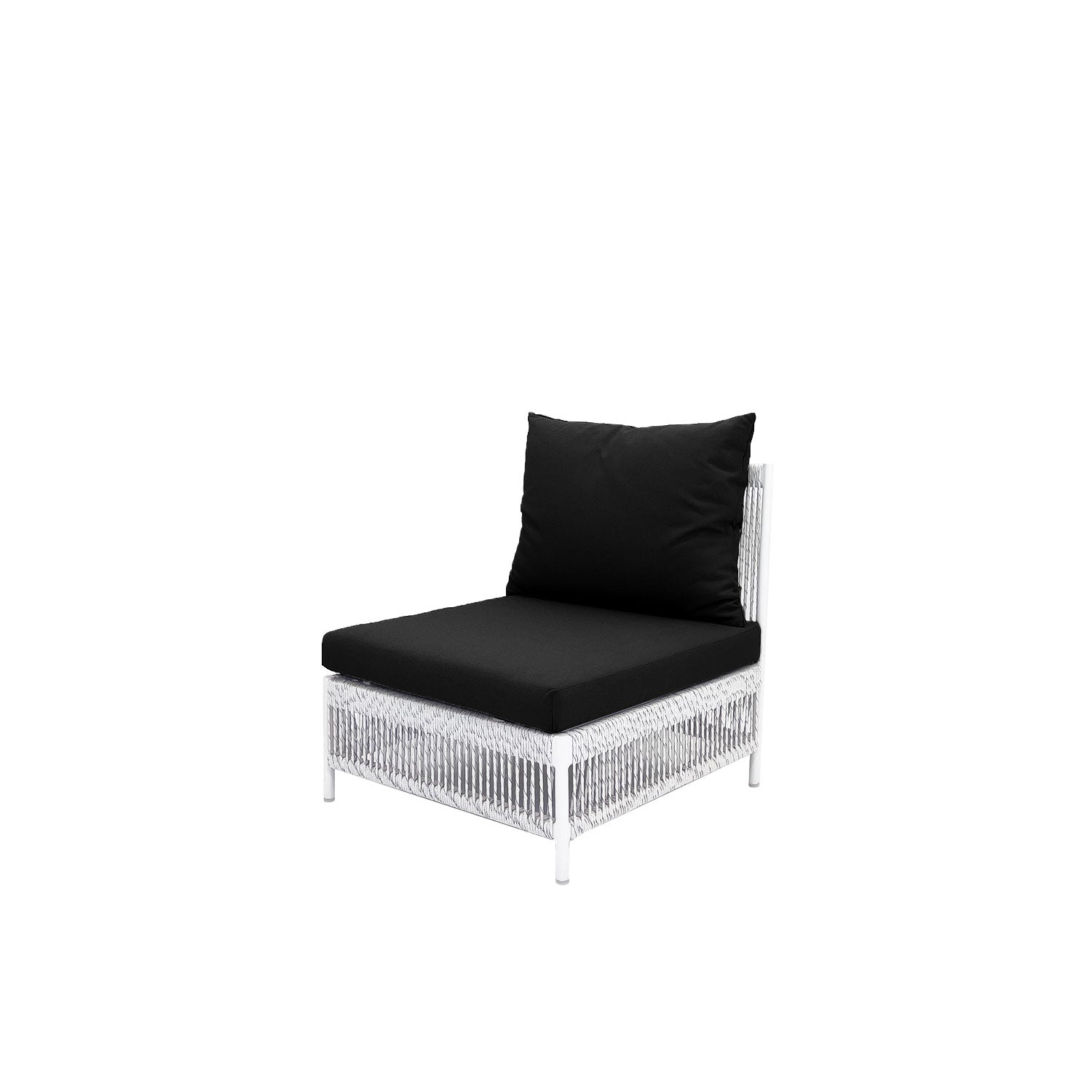 Planar Alu Modular Outdoor Midsection White PT4 - Sunbrella Raven Black