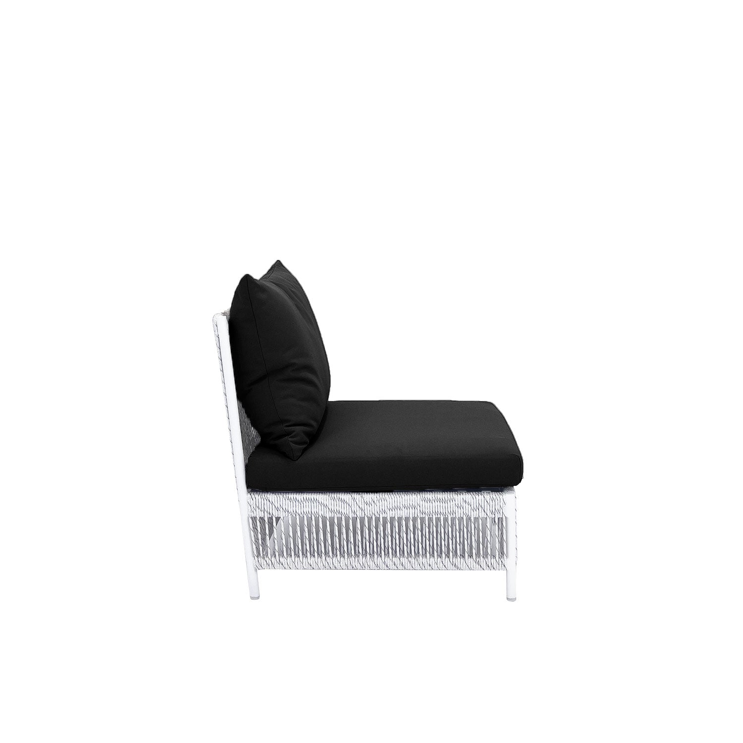 Planar Alu Modular Outdoor Midsection White PT4 - Sunbrella Raven Black