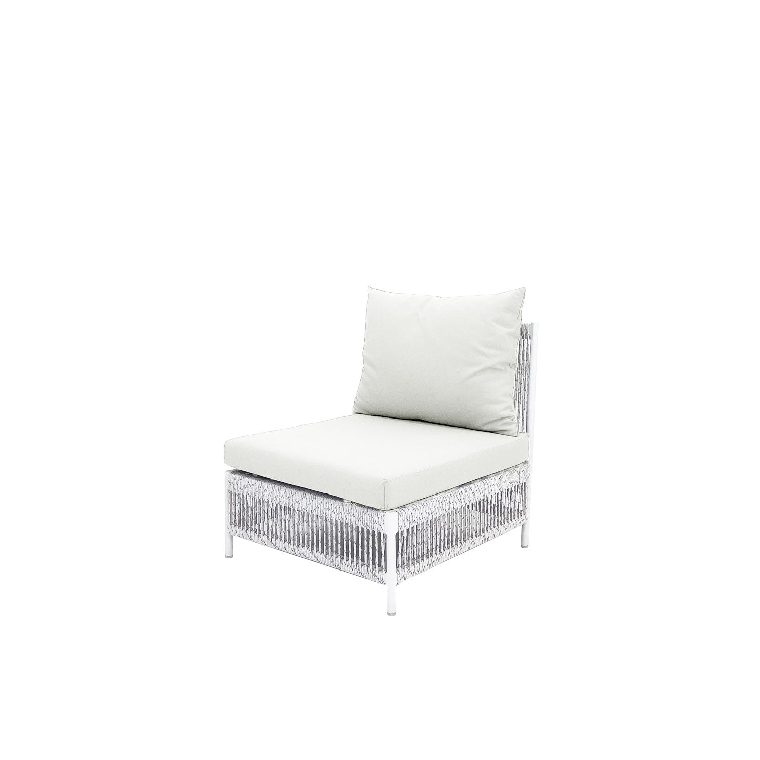 Planar Alu Modular Outdoor Midsection White PT4 - Sunbrella Stone