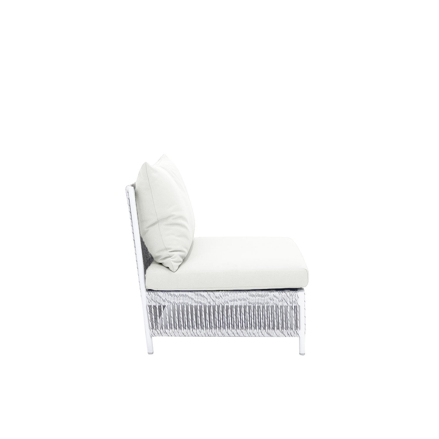 Planar Alu Modular Outdoor Midsection White PT4 - Sunbrella Stone