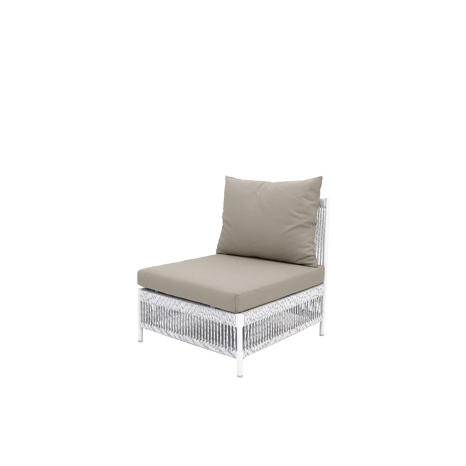 Planar Alu Modular Outdoor Midsection White PT4 - Sunbrella Taupe
