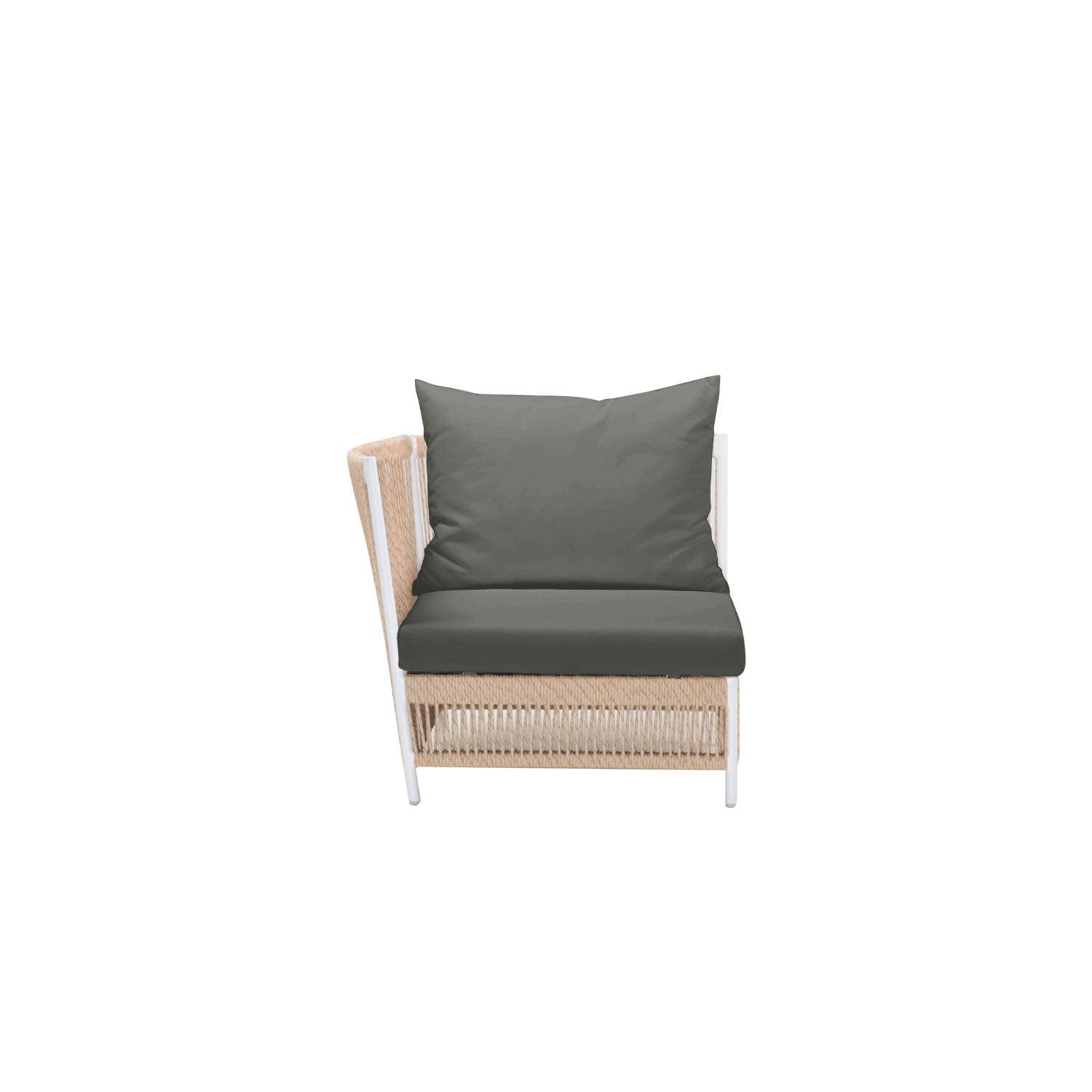 Planar Alu Modular Outdoor Corner White PT1 - Olefin Charcoal