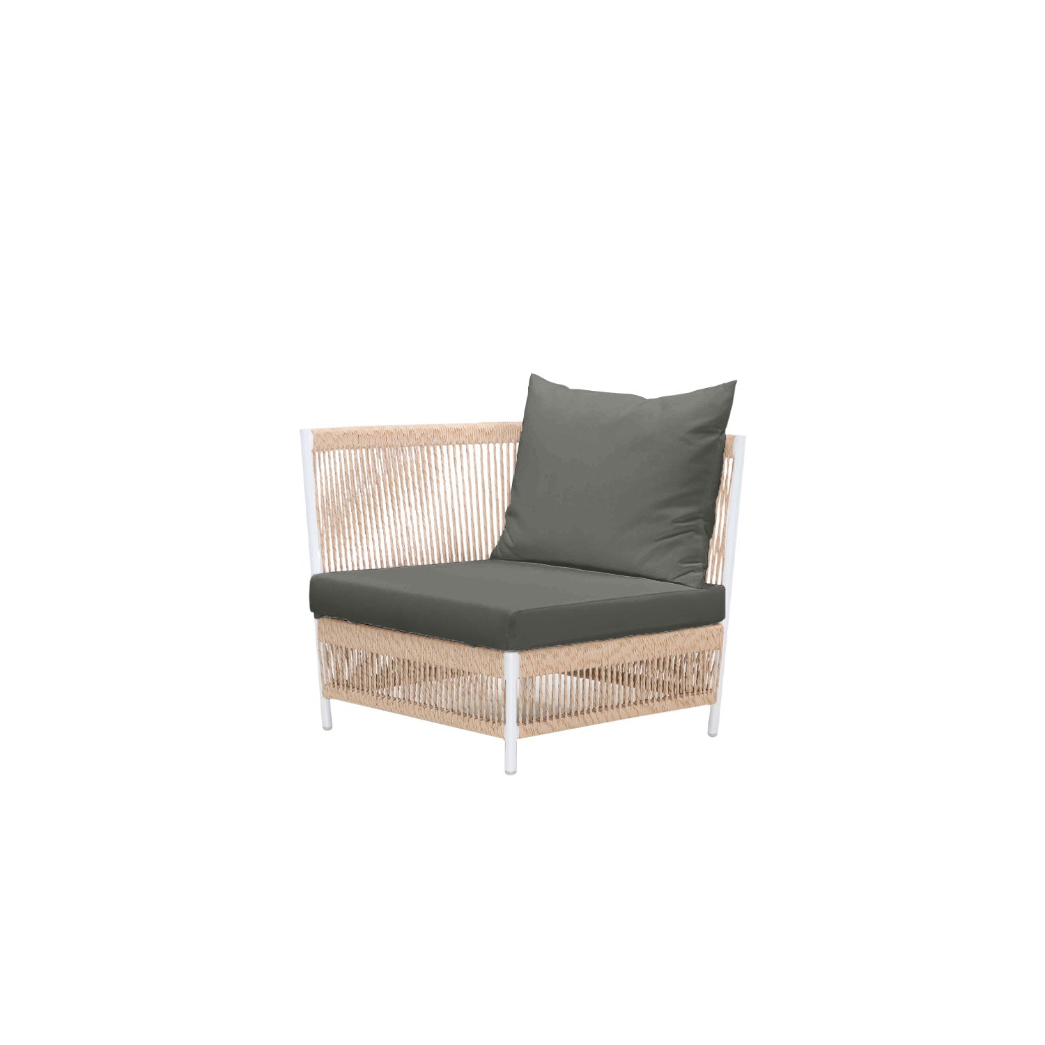 Planar Alu Modular Outdoor Corner White PT1 - Olefin Charcoal