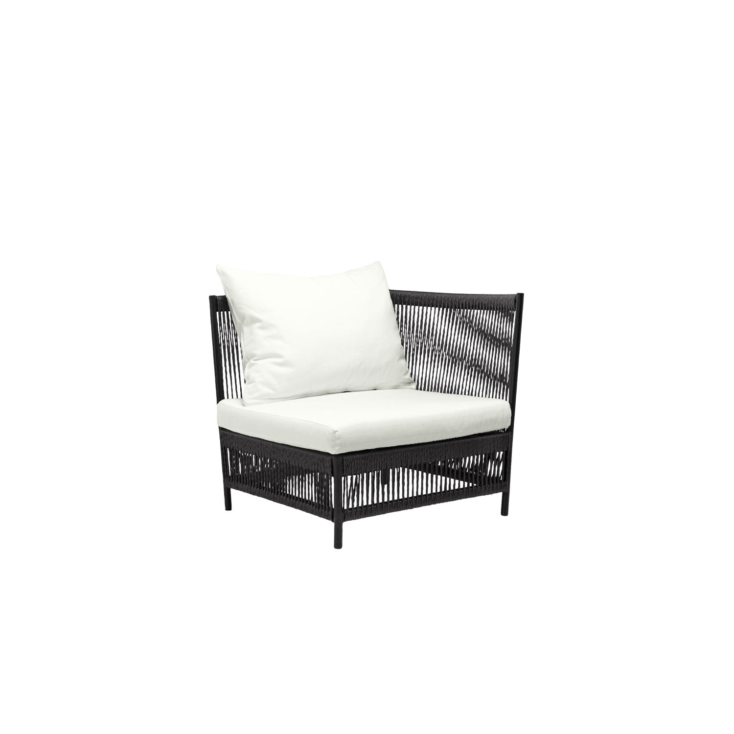 Planar Alu Modular Corner Black PT3 - Sunbrella Stone