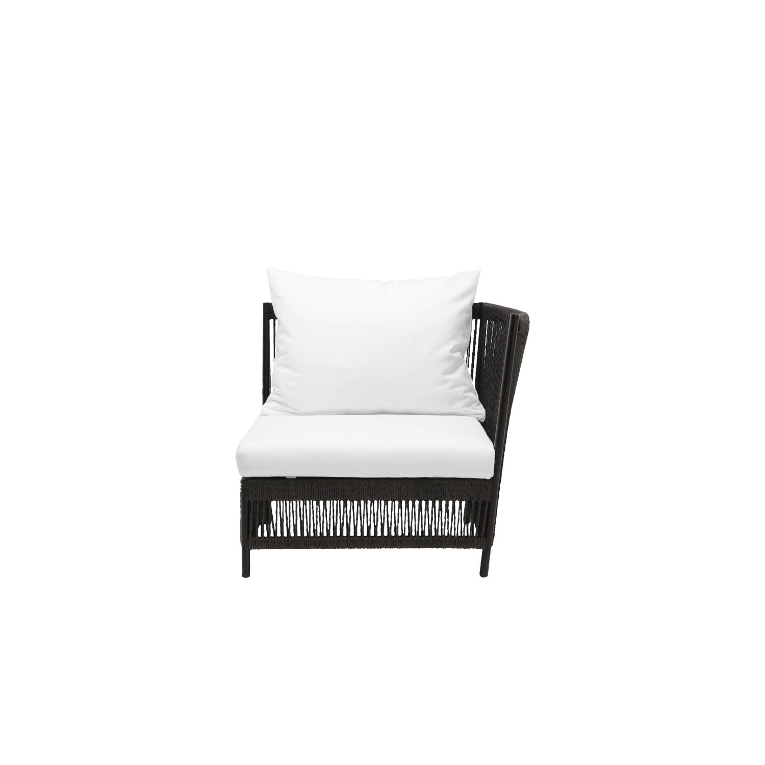 Planar Alu Modular Corner Black PT3 - Sunbrella White