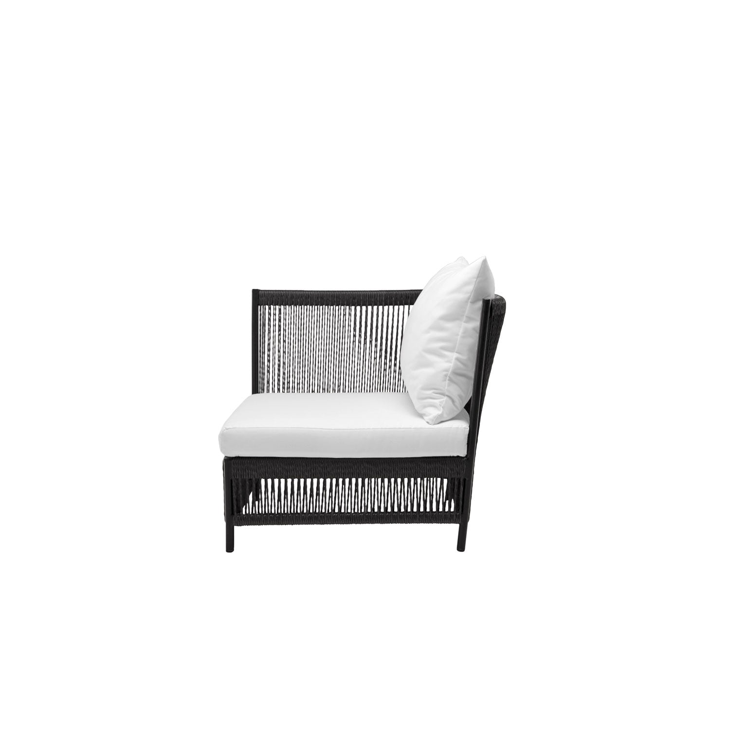 Planar Alu Modular Corner Black PT3 - Sunbrella White
