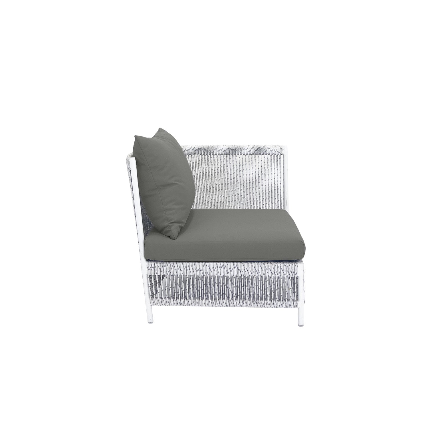Planar Alu Modular Outdoor Corner White PT4 - Olefin Charcoal