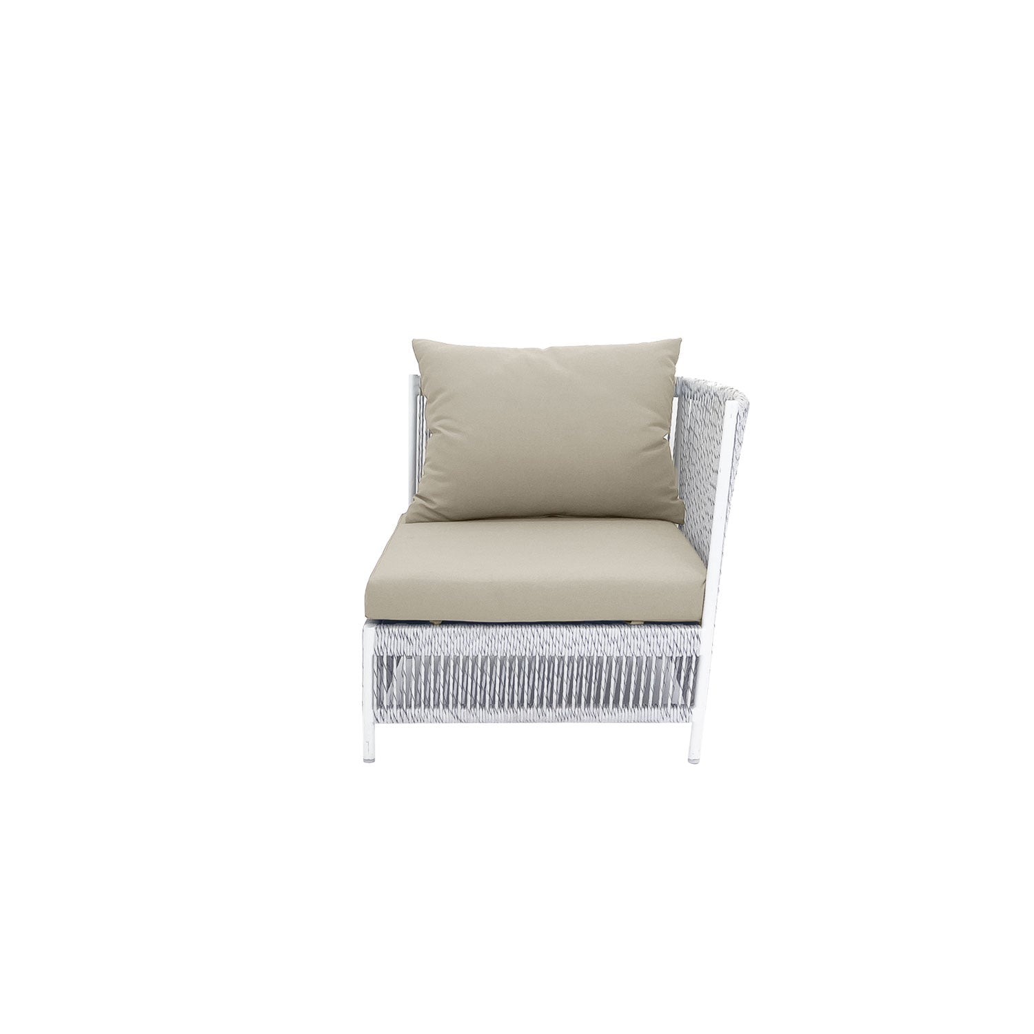 Planar Alu Modular Outdoor Corner White PT4 - Olefin Taupe