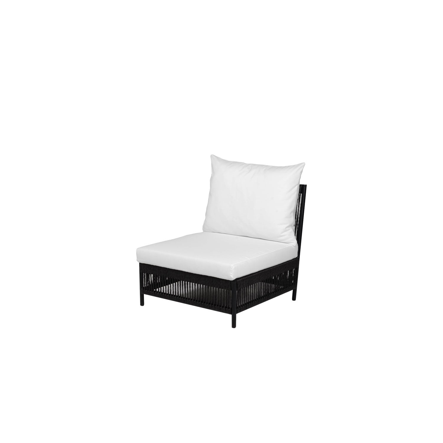 Planar Alu Modular Outdoor Midsection Black PT3 - Sunbrella White