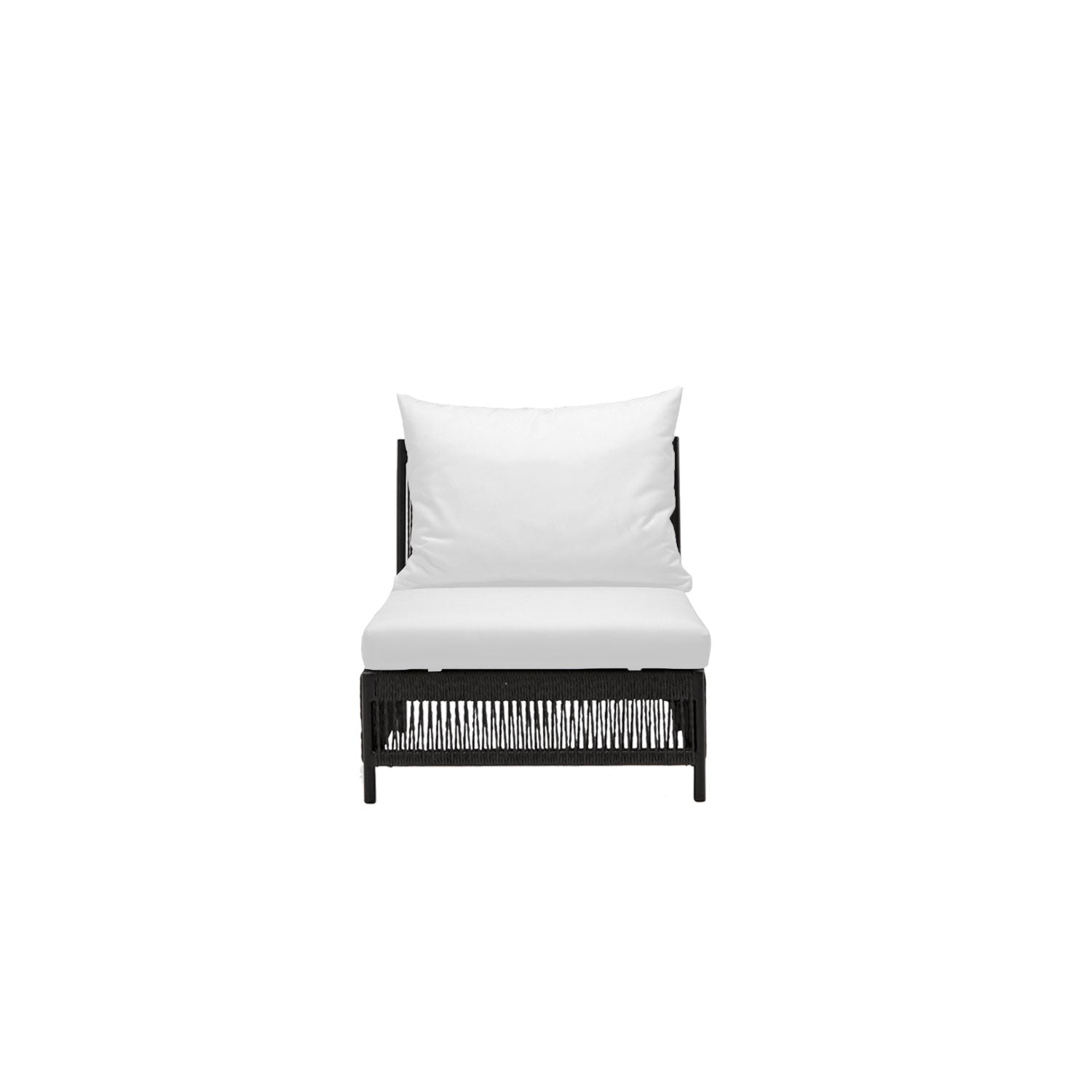 Planar Alu Modular Outdoor Midsection Black PT3 - Sunbrella White