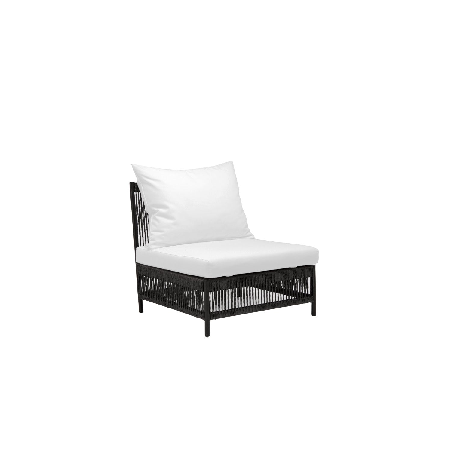 Planar Alu Modular Outdoor Midsection Black PT3 - Sunbrella White