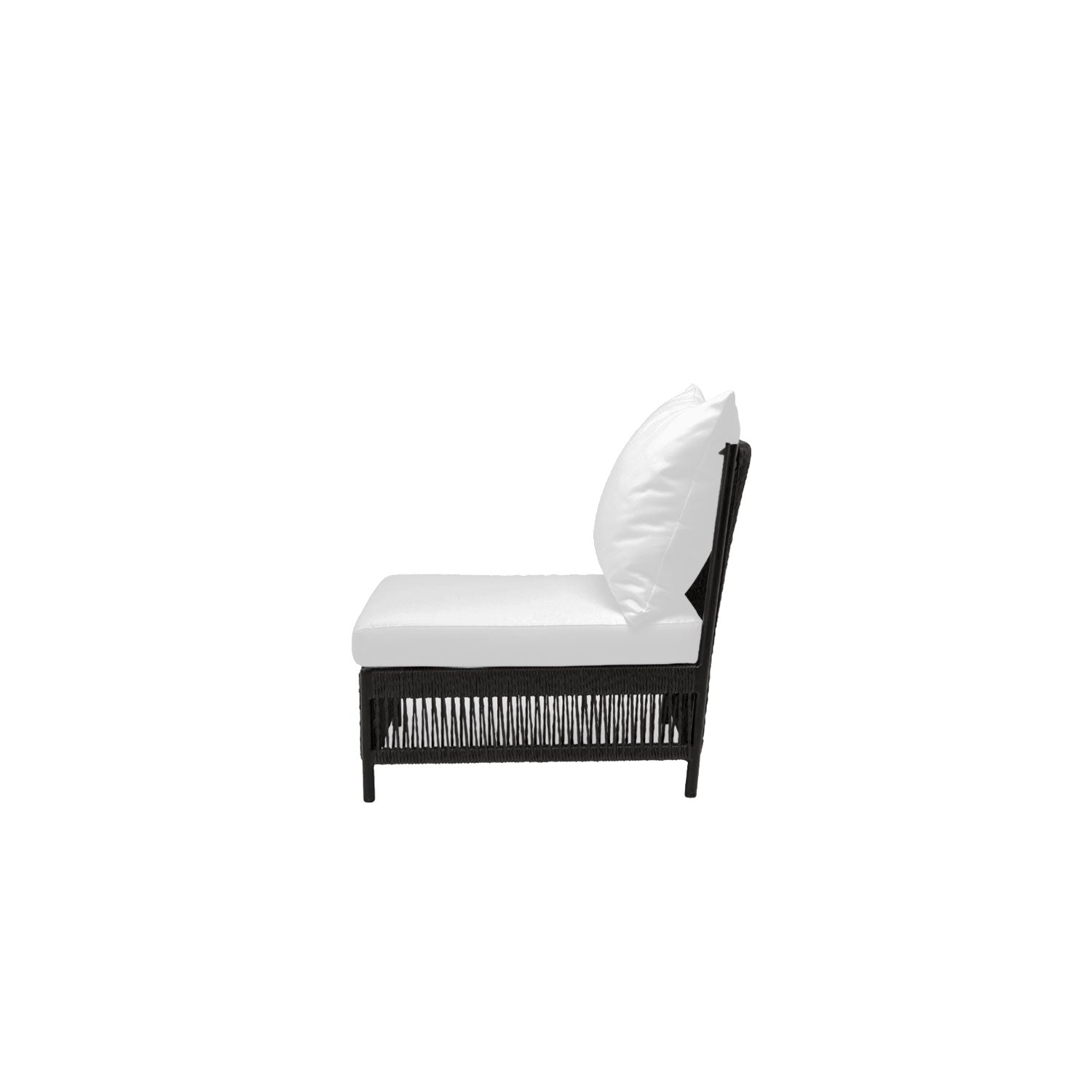 Planar Alu Modular Outdoor Midsection Black PT3 - Sunbrella White