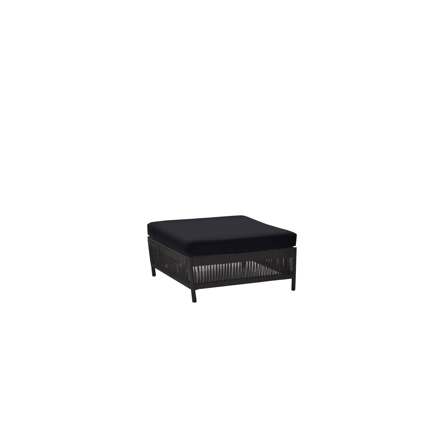 Planar Alu Modular Outdoor Ottoman Black PT3 - Olefin Black